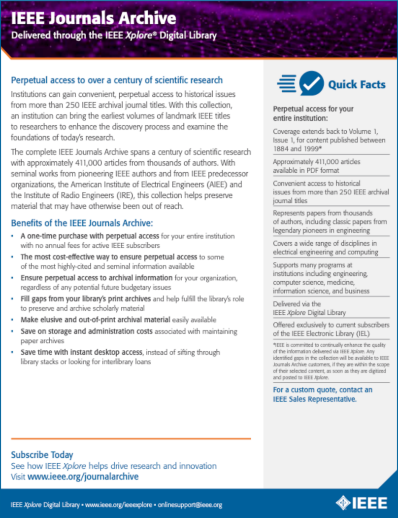 Journals Archive 2024 Fact Sheet