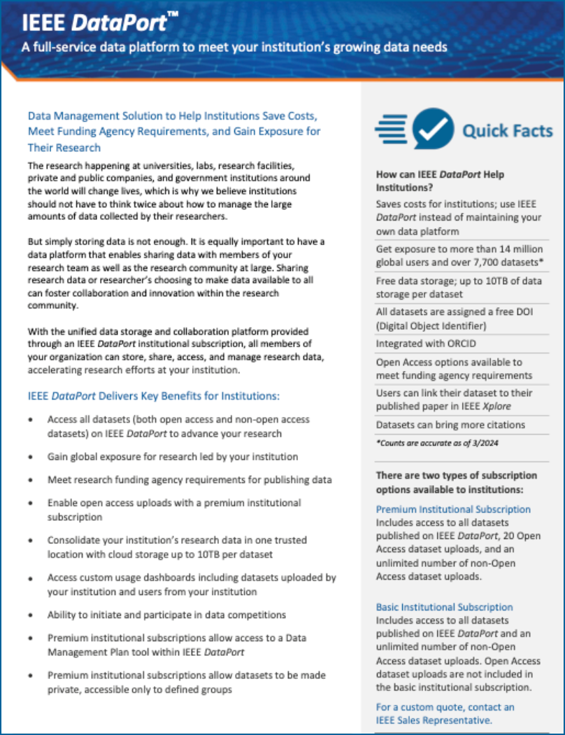 DataPort Fact Sheet